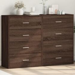 vidaXL 2 db barna tölgy színű szerelt fa tálalószekrény 60x31x84 cm (3276587)