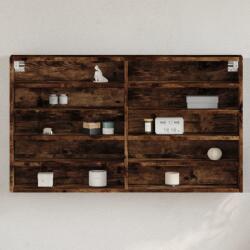 vidaXL füstös tölgy színű szerelt fa vitrinszekrény 100 x 15 x 58 cm (847930)