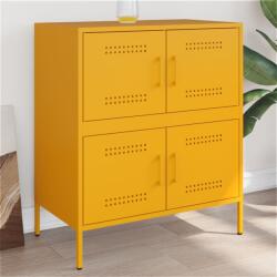 vidaXL mustársárga acél tálalószekrény 68 x 39 x 79 cm (842955)