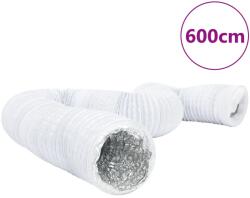 vidaXL alumínium és PVC szellőzőcső 6 m Ø12, 5 cm (4008067)