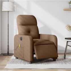 vidaXL barna szövet dönthető elektromos masszázsfotel (3206790)