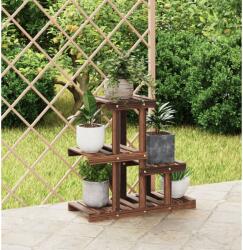 vidaXL tömör fenyőfa virágtartó állvány 58 x 25 x 51 cm (362869) - vidaxl