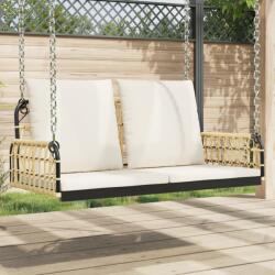 vidaXL polirattan és acél hintapad párnákkal 105 x 58 x 38 cm (4009298)