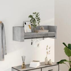 vidaXL betonszürke szerelt fa fali polc 100 x 35 x 30, 5 cm (848461) - vidaxl