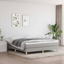 vidaXL világosszürke szövet ágykeret matrac nélkül 160 x 200 cm (3120622)