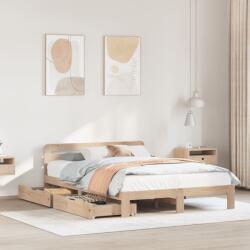 vidaXL tömör fenyőfa ágy matrac nélkül 135 x 190 cm (3309869) - vidaxl