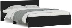 vidaXL fekete ágykeret LED-es matrac nélkül 150 x 200 cm (3207603)