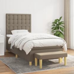 vidaXL tópszínű szövet rugós ágy matraccal 90 x 200 cm (3137449)