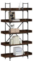 vidaXL 5-szintes füstös tölgy szerelt fa könyvespolc 100x33x180, 5 cm (837699) - vidaxl