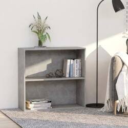 vidaXL 2 szintes betonszürke forgácslap könyvszekrény 80x30x76, 5 cm (801003)