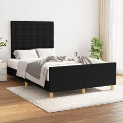 vidaXL fekete szövet ágykeret matrac nélkül 120x200 cm (3125367)