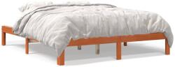 vidaXL viaszbarna tömör fenyőfa ágy matrac nélkül 180 x 200 cm (844174)