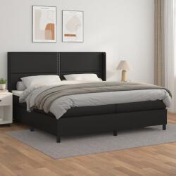 vidaXL fehér műbőr rugós ágy matraccal 200 x 200 cm (3132459)