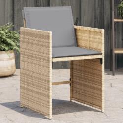 vidaXL 4 db vegyes bézs polyrattan kerti szék párnával (4007461)