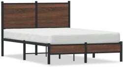 vidaXL barna tölgy színű fém ágykeret matrac nélkül 120 x 190 cm (4007919)