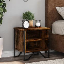 vidaXL 2 db füstös tölgy színű szerelt fa éjjeliszekrény 40x30x40 cm (848499)