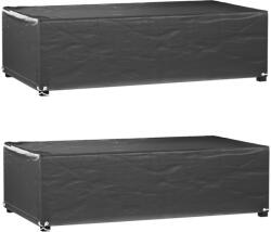 vidaXL 2 db téglalap alakú kerti bútorhuzat 8 fűzőlyukkal 125x70x35 cm (3155340) - vidaxl