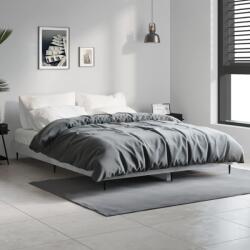 vidaXL betonszürke szerelt fa ágykeret 140x190 cm (832281)
