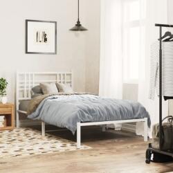 vidaXL fehér fém ágykeret fejtámlával 90x200 cm (376366)