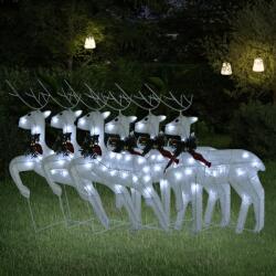 vidaXL 6 db karácsonyi rénszarvas 120 fehér LED-del (3154271)
