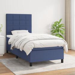 vidaXL kék szövet rugós ágy matraccal 100 x 200 cm (3141759)