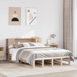 vidaXL tömör fa könyvespolcos ágy matrac nélkül 120 x 190 cm (3323890)