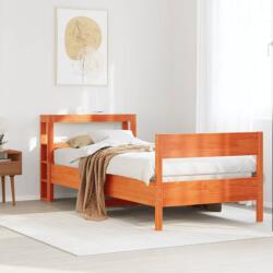 vidaXL viaszbarna tömör fenyőfa ágy matrac nélkül 90 x 190 cm (3306209)