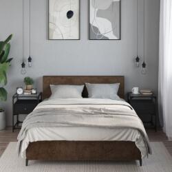 vidaXL 2 db fekete szerelt fa éjjeliszekrény 40 x 40 x 55 cm (846075)