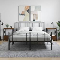 vidaXL 2 db barna tölgy színű szerelt fa éjjeliszekrény 50x41x65 cm (826092) - vidaxl