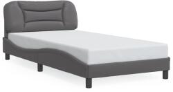 vidaXL szürke műbőr ágykeret LED-világítással 100 x 200 cm (3213916)