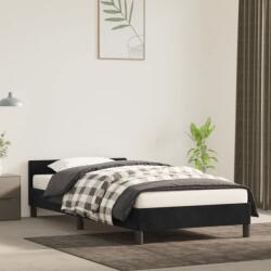 vidaXL fekete bársony ágykeret fejtámlával matrac nélkül 80 x 200 cm (347539)
