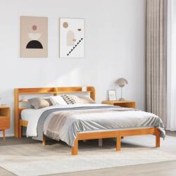 vidaXL viaszbarna tömör fenyőfa ágy matrac nélkül 120 x 190 cm (3306800)