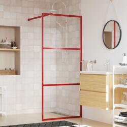 vidaXL piros zuhanyfal átlátszó ESG üveggel 80 x 195 cm (154934)
