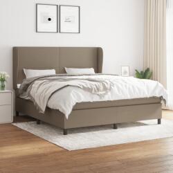 vidaXL tópszínű szövet rugós ágy matraccal 180 x 200 cm (3127825)