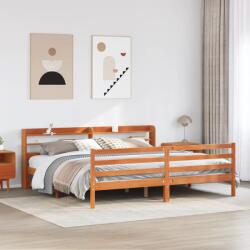 vidaXL viaszbarna tömör fenyőfa ágy matrac nélkül 180 x 200 cm (3306666)