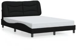 vidaXL fekete szövet ágykeret matrac nélkül 140x200 cm (3207774)