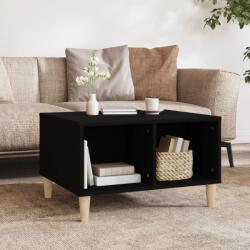vidaXL fekete szerelt fa dohányzóasztal 60x50x36, 5 cm (821029)