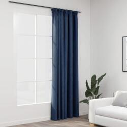 vidaXL 2 db kék vászonhatású sötétítőfüggöny kampókkal 290 x 245 cm (321183)