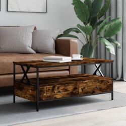 vidaXL füstös tölgy színű szerelt fa dohányzóasztal 100 x 51 x 45 cm (835301) - vidaxl