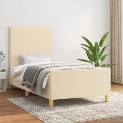 vidaXL ágykeret matrac nélkül krém 90x190 cm szövet (3124860)