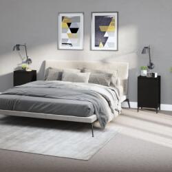 vidaXL 2 db fekete szerelt fa éjjeliszekrény 40x35x70 cm (819647)
