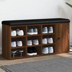 vidaXL barna tölgy színű szerelt fa cipőtároló pad 102 x 32 x 50 cm (835095) - vidaxl