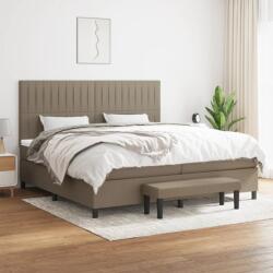 vidaXL tópszínű szövet rugós ágy matraccal 200 x 200 cm (3136785)