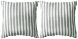 vidaXL 2 db szürke csíkos kültéri párna 45 x 45 cm (132309)