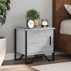 vidaXL 2 db szürke sonoma színű szerelt fa éjjeliszekrény 40x30x40 cm (848521)