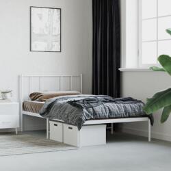 vidaXL fehér fém ágykeret fejtámlával 90x190 cm (352521)