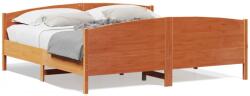 vidaXL viaszbarna tömör fenyőfa ágy matrac nélkül 180 x 200 cm (3216166)