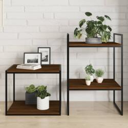 vidaXL 4 db barna tölgy színű szerelt fa fali polc 40 x 50 x 1, 5 cm (838223)