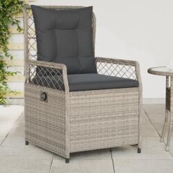 vidaXL 2 db világosszürke polyrattan dönthető kerti szék (368666)
