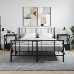 vidaXL 2 db fekete szerelt fa éjjeliszekrény 50x41x65 cm (826084)